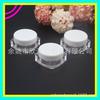 Frasco Quadrado Branco para Refil 10g Frasco Quadrado para Creme Frasco Amostra de Creme Facial 10ML Frasco para Pó Glitter Frasco de Refil para Beleza