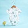 Roupas de peido do bebê verão puro algodão roupas recém-nascido verão manga curta roupas de escalada bebê triângulo chapéus macacão