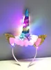 Explosiones Diadema Luminosa Europea y Americana Diadema de Unicornio para Niños Headwear de Fiesta de Halloween Venta Caliente