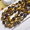 Pedra Olho de Tigre Amarelo Natural Irregular Lisa com Contas Soltas Ovais Acessórios para Joias DIY Colar Pulseira com Contas