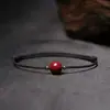 Libro Rojo Pequeño TikTok popular cuentas de transferencia diseño de nicho cuerda roja cuerda negra pulsera de cinabrio imitación para novia novio novia