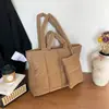 Bolsaacolchada de Algodón Minimalista 2026 Invierno Nuevo Estilo Bolso Cuadros Costurado Bolso Tote Liso de Gran Capacidad a la Moda Bolso de Hombro