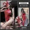 Body Sexy SM Transparente Ajustado con Cordones Correa Cruzada Tentación Abertura en la Entrepierna Lencería Talla Única para Mujer