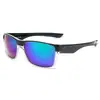 Ganga Gafas de Sol Cuadradas Clásicas para Hombre Montura de Moda Lentes de Espejo Iridiscentes Gafas de Sol Gafas de Sol para Conducir al Aire Libre