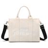 Bolso Transfronterizo para Mujer 2026, Bolso Cruzado Sencillo, Bolso de Mano Casual, Bolso de Lona con Estampado de Letras, Bolso de Hombro de Gran Capacidad