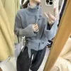 Diseño Grueso Casual y Versátil, Suéter Cómodo y Cálido para Mujer, Nuevo Top Holgado de Manga Larga para Otoño e Invierno (con cuerda para la cintura)