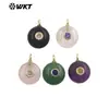 Wt-P2024 Colgante Redondo Clásico Retro Collar para Niñas Pendientes Accesorios Incrustados con Zirconia de Piedra Natural