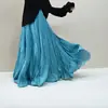 Falda Plisada Texturizada para Mujer Nueva Colección Primavera Verano 2026 Falda Larga con Dobladillo Ancho Falda Simple de Textura de Algodón y Lino