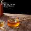 Venta de Liquidación Taza de Cristal Hecha a Mano Estilo Japonés con Deflector, Divisor de Té Resistente al Calor, Jarra de Té Engrosada, Juego de Té Kung Fu con Taza de Deflector de Mango Lateral