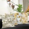 Fronha de Travesseiro Flor Branca de Primavera Estilo Simples Ins Capa Decorativa para Almofada de Sala de Estar Sofá Fronha de Travesseiro Transfronteiriça para Cintura