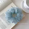 Scrunchie Tie-Dye de Gaze Nuvem Estilo Coreano para Mulheres, Temperamento Gentil Vintage, Prendedor de Cabelo de Alta Qualidade, Corda de Cabelo, Acessório de Cabelo
