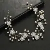 Accesorios para el Cabello al por Mayor Transfronterizos, Diademas de Cadena Suave con Flor de Cristal y Perlas Hechas a Mano, Tocados para Vestidos de Novia, Accesorios para Vestidos