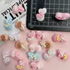Mini accesorios de arte para uñas de animales de dibujos animados, pinzas para el cabello, pendientes, accesorios para dedos de árbol hechos a mano para bricolaje, zuecos, transfronterizo