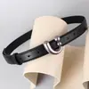 Cinturón de Cuero de Nicho Inspirado en Diseñador para Mujer, Cinturón Decorativo Versátil en Negro, Estilo Ins, Adecuado para Jeans de Pierna Recta, Directo de Fábrica