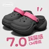 Zuecos Casuales de Suela Gruesa de 7.0 cm para Mujer, Nuevo Verano 2026 Sandalias de Eva Antideslizantes Suaves para Exteriores que Aumentan la Altura para Mujer