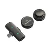 Microfone de Lapela Sem Fio M1 Popular, Microfones Duplos com Clipe Magnético com Redução de Ruído para Transmissão ao Vivo e Gravação