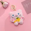 Cachecol de abacaxi fofo bolsa de pelúcia para gatinho pingente de joia chaveiro pingente diy acessórios atacado