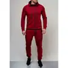 Novo conjunto de suéter cardigã de cor sólida para esportes ao ar livre e lazer masculino