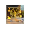 Nueva Pizarra de Dibujo Luminosa DIY para Niños Tablero de Escritura Transparente Acrílico Tablero de Mensajes que Puede Iluminarse para Exhibición en Puestos Venta al por Mayor