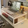 Soporte para monitor de computadora, soporte de enfriamiento para laptop, base para pantalla de escritorio, organizador de escritorio