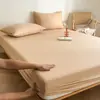 Sábana bajera de algodón de fibra larga de Xinjiang, número 100, una pieza, funda de colchón de satén 100% algodón, protector de colchón