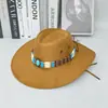 Sombrero Vaquero Occidental Retro Americano para Mujer, Verano, Pastizales de Sichuan-Tíbet, Xinjiang, Viajes, Fotografía, Montañismo, Sombrero para el Sol, Sombrero de Protección Solar