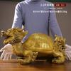 Venta al por mayor de fábrica de adornos de tortuga dragón de cobre, dinero de latón, chismes, tortuga dragón, madre e hijo, tortuga dragón, sala de estar, oficina, tamaño grande