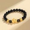 999 prata esterlina ágata preto e branco bravo frisado amantes pulseira feminina design original seis palavras provérbios pulseira atacado