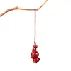 Llavero de Pony Cornudo de Cinabrio Cadena para Teléfono Morado Dorado Rojo Arena Año del Zodiaco Colgante para Bolso Accesorios para Vendedor Ambulante
