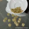 Base de Flor de Estrella de Cinco Puntas Dorada, Accesorios Colgantes de Pulsera con Base de Flor de Cinco Pétalos, Piezas de Accesorios DIY