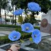 Nuevos fabricantes de flores de simulación para bodas 5 amapolas grandes fuegos artificiales morados decoración de bodas flores artificiales al por mayor
