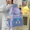 Mochila Escolar Estilo Coreano Multicamadas Grande Capacidade Cor Contrastante Design Exclusivo Leve Redutora de Carga Proteção da Coluna Mochila para Ir à Aula