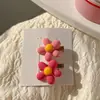 Horquilla rosa dulce fresca de primavera encantadora estilo japonés y coreano linda traje de pinza lateral de lazo súper hada