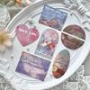 Serie de pinturas al óleo Directo de Fábrica empaque de flores tarjeta decorativa para snacks de repostería Postal para ascensor se puede escribir