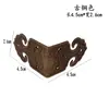 Antigüedad China Latón Puro Protectores de Esquina de Barra Recta Caja de Joyería Gabinete de Madera de Alcanfor Soportes de Esquina Decorativos de Cobre Protectores de Esquina Flores de Esquina