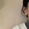 Pendientes de Aro Trenzados en Forma de C con Cinta de Satén Vintage Estilo Francés, Pendientes de Aro de Alta Gama para el Día a Día con Pasadores de Plata 925