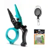 Pinzas de aleación de aluminio con cerradura de venta caliente Pinzas para señuelos mini Abreanillas Cortador de línea Cortador de línea de pesca Pinzas para anillas Cordón de tracción Hebilla telescópica