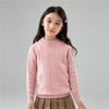 Suéter de Punto de Lana 100% Pura con Puntos de Colores para Niños y Niñas, Suéter Grueso Trenzado Capa Base para Niños Mayores
