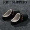 Chinelos de Algodão Mary Jane Birken Femininos 2026 Novo Outono/Inverno Com Pelúcia Quente Solado Macio Antiderrapante Impermeáveis Fácil de Calçar Chinelos de Algodão