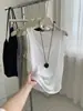 Camiseta sin mangas de Tencel con cuello en U grande, estilo básico de verano para mujer, corte holgado, adelgazante, versátil, para llevar debajo, camiseta sin mangas, top fino de capa base