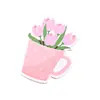 Design Criativo Notas Adesivas Rasgáveis Adesivos de Mensagem Rosa Girly Coração Série de Panificação Notas de Estudo Notas Adesivas Personalizáveis