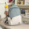 Mochila pequena portátil versátil para estudantes homens de grande capacidade em duas cores, bolsa de peito cruzada simples estilo japonês para mulheres