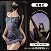 Gato Noturno Puro Desejo Borboleta Negra Lingerie Sexy Renda Sexy Sem Alças Ultra-Curto Vestido Justo Camisola de Menina Sexy com Bojo