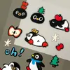 Libro Rojo Nuevo Lindo Dumbo Pingüino Manzana Pintado a Mano Transparente Plana Funda para Teléfono Pegatina para iPad Decoración DIY