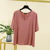 Camiseta modal de manga curta feminina de verão, top solto afina a silhueta, peça versátil fina para usar por cima, camisa base, blusa de manga curta