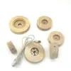 Accesorios de iluminación con base de madera Lámpara de mesa redonda Productos de madera Luminarias Base de madera Redondo Varios tamaños Bambú
