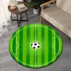Alfombra Redonda Serie de Fútbol Temu para Sala de Estar Área de Ocio Esterilla de Entrenamiento Deportivo Resistente al Desgaste Antideslizante Esterilla de Piso de Diatomeas