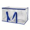 Bolsa de Mudanza Casual Transparente Engrosada de Material Tejido de PP de Gran Capacidad Bolsa de Mudanza para Viaje Bolsa de Equipaje para Mudanza Almacenamiento de Ropa Bolsa para Edredón