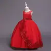 Vestido de Casamento para Meninas Vestido de Princesa Saia de Lantejoulas Vestido de Performance Festa Renda Tridimensional Vestido Longo Vestido de Daminha de Casamento