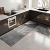 Felpudo para Puerta de Cocina que Absorbe Agua y Aceite, Alfombrilla Gruesa Antideslizante Resistente a la Suciedad para el Hogar, Alfombrilla de Piso para Cocina que Absorbe Agua y Aceite y es Antideslizante